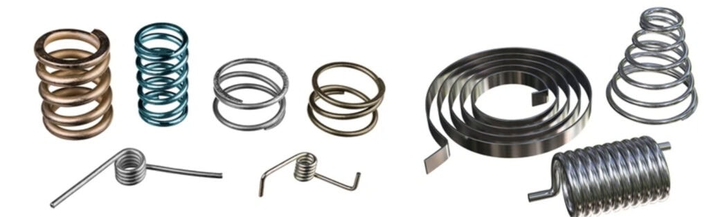 Springs produced by Sjoy spring machines, demonstrating precision and high quality for various industrial applications.